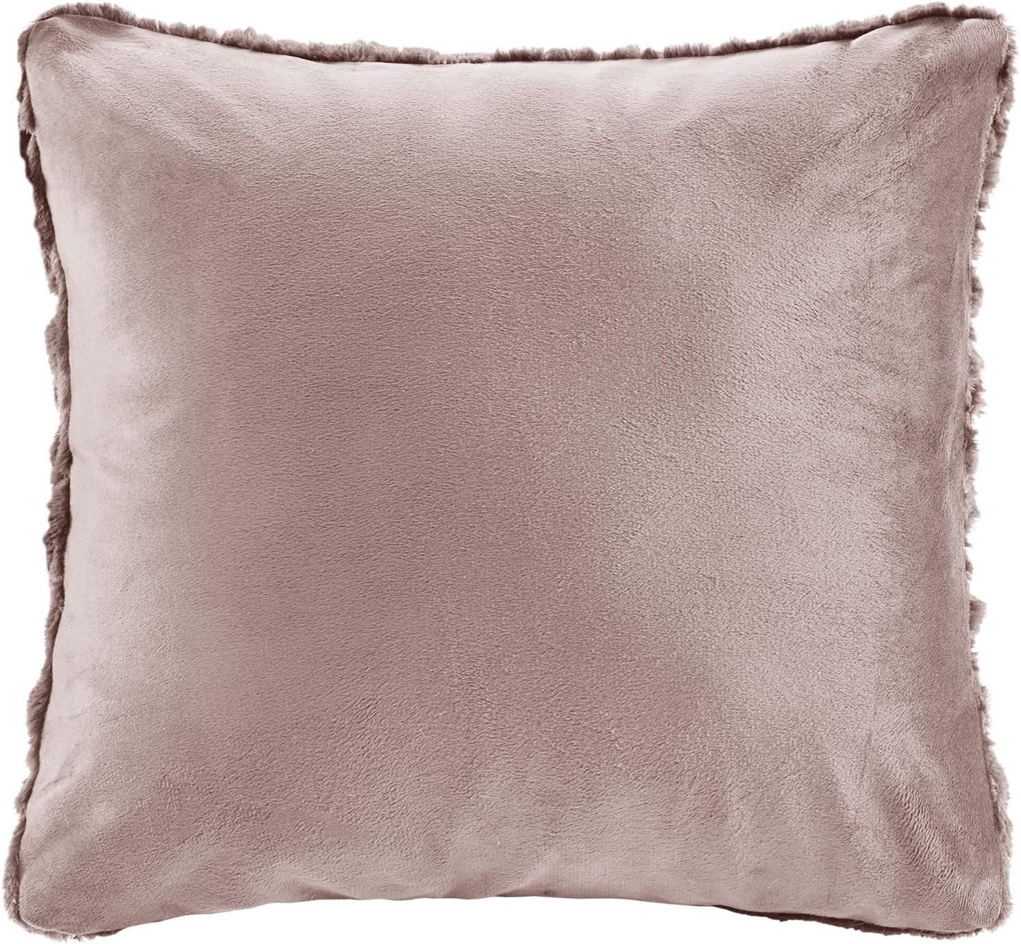 Comfort Spaces Ruched Faux Fur Plush Throw Blanket and Pillow Set with 2 Matching Square Pillow Covers Sofa Throw Blanket for Living Room, Chair, Couch, Home Office Luxurious Fuzzy Soft Blush 50"x 60" - Image 9