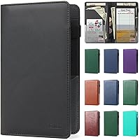 Vista 27 de EcoVision Libro de Servidor para Mesera, Organizador de Cuero para Mesero con Bolsillo con Cremallera, Libreta para Personal de Restaurante