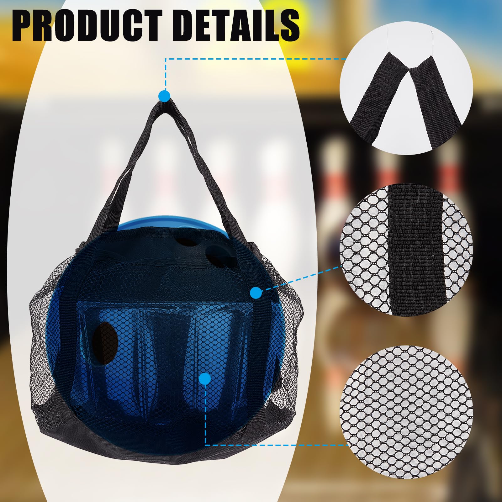 NICENEEDED Bolsa de Bola de Bolos Sola Bola, Bolso de Bola de Bolos para Hombres Y Mujeres, Bolsa de Mano Acolchada Adicional con Forma de Bola de Bolos