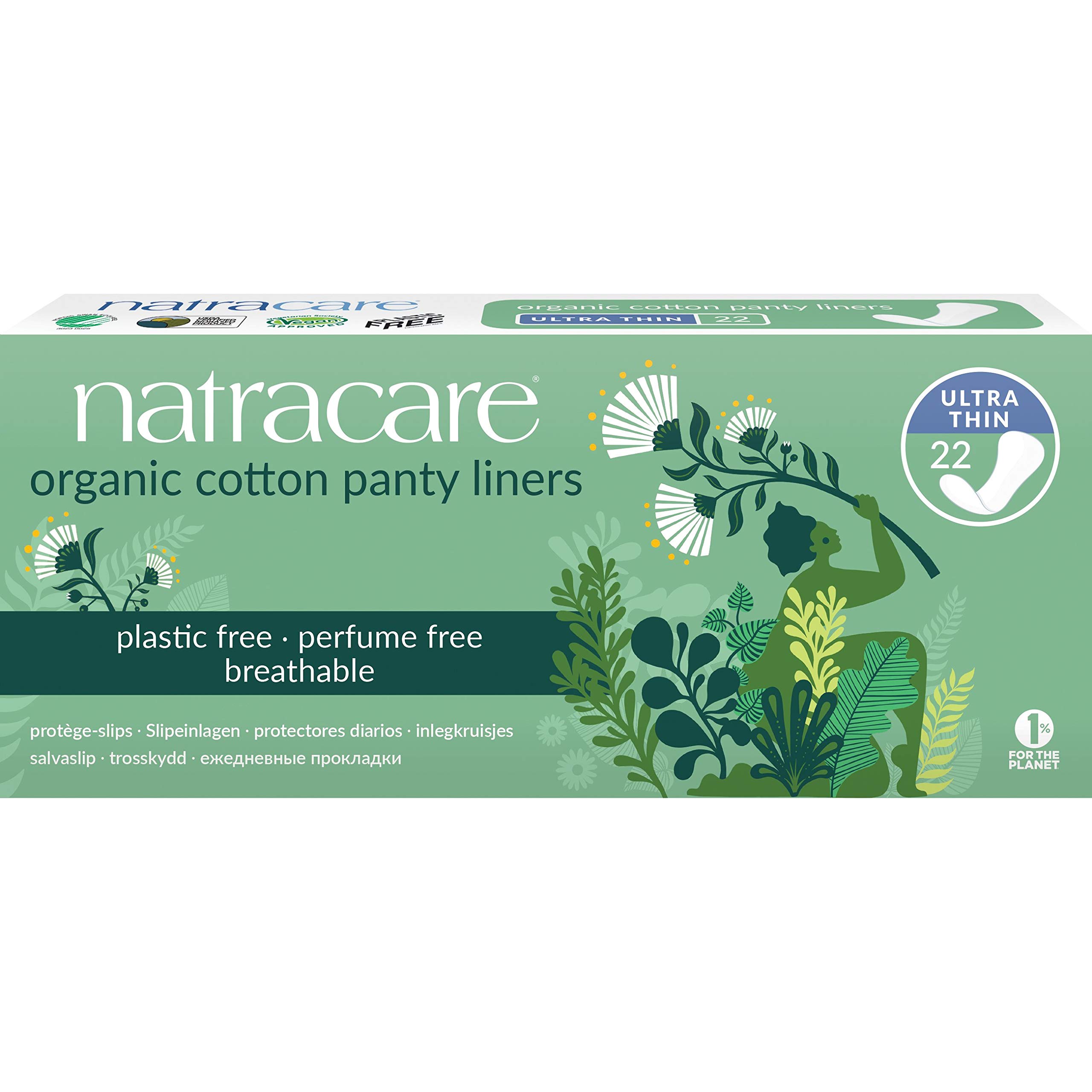 Natracare Bio Baumwolle Slipeinlagen Ultra dünn X 22 (Fall 16 Stück)