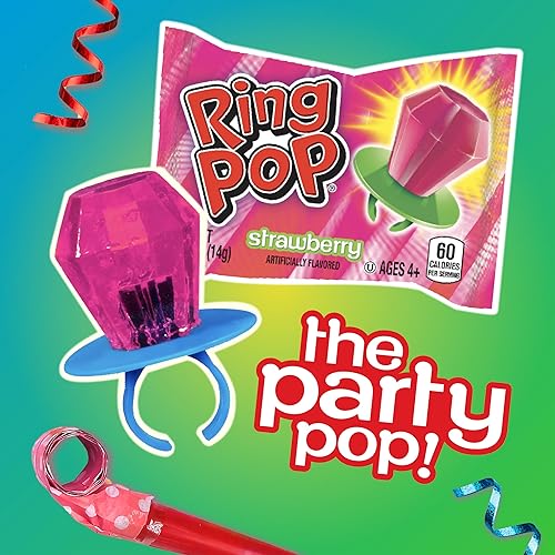 Miniatura 3 de Ring Pop Paletas a granel envueltas individualmente, paquete de fiesta variada, 20 paletas por bolsa (caja de 12 bolsas)