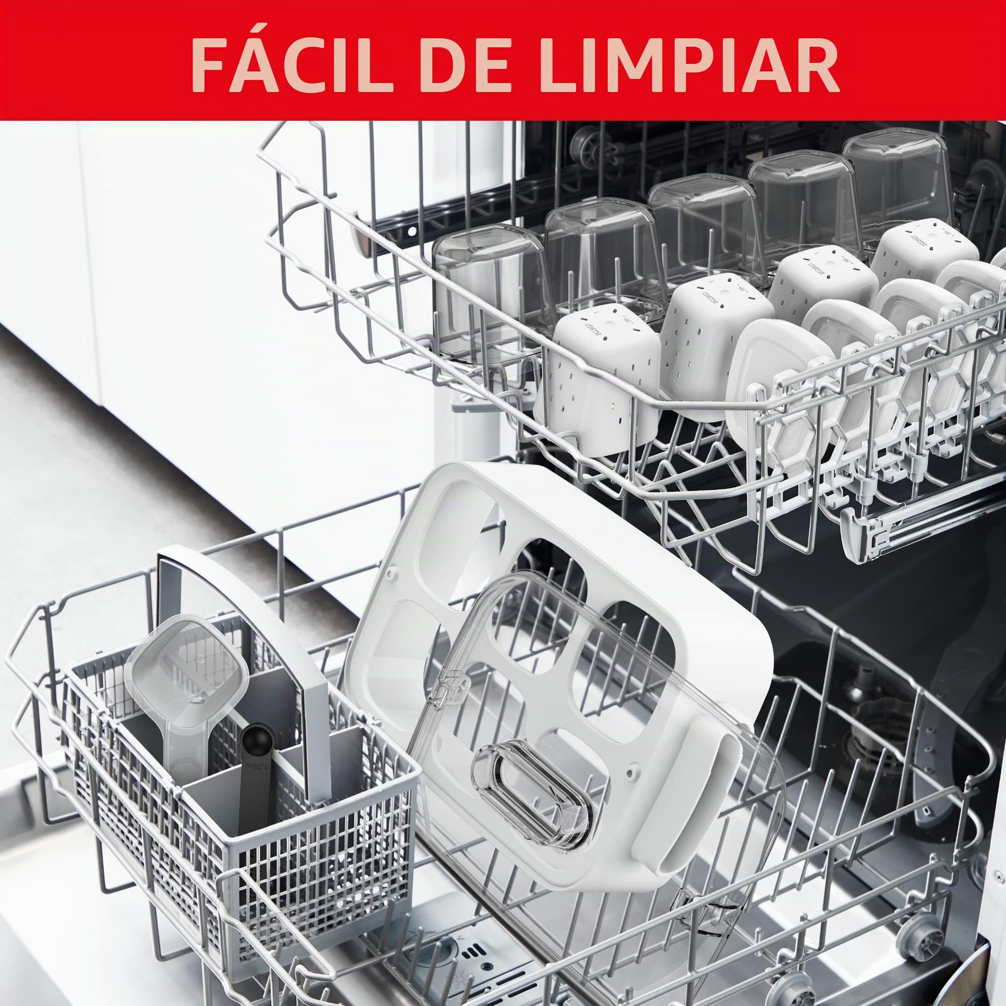 Seb Multi Delices Express Vegetal Yogurtera 6 tarros de vidrio 140 ml, libre de BPA, 6 programas, programa expreso, fabricado en Francia YG660A11