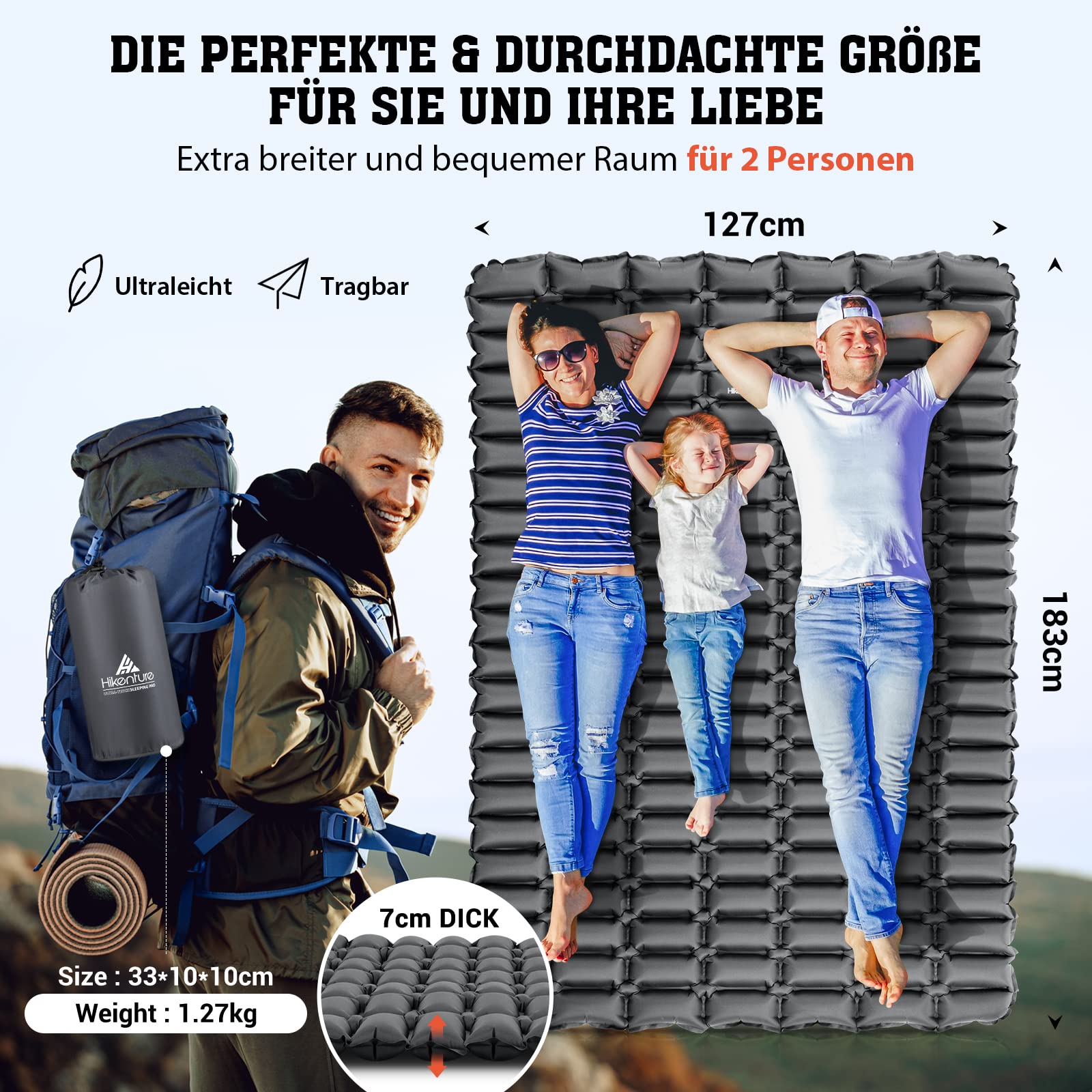 Double matelas auto-gonflant matelas de couchage l... - Grandado Double matelas auto-gonflant matelas de couchage l... - Grandado