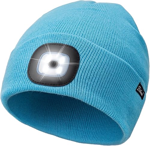 Miniatura 37 de Etsfmoa Gorro unisex con la luz, regalos para hombres, papá, padre, gorras recargables por USB