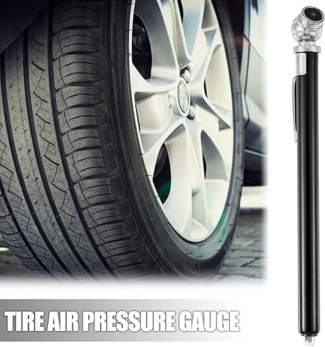 Miniatura 2 de X AUTOHAUX 2 unidades, 10-100 PSI, doble cabeza, acero inoxidable, para camión, neumático, medidor de presión de aire, manómetro de aire para