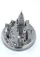 Vista 2 de London City Skyline Modelo 3D Redondo Plata 5 1/2 pulgadas