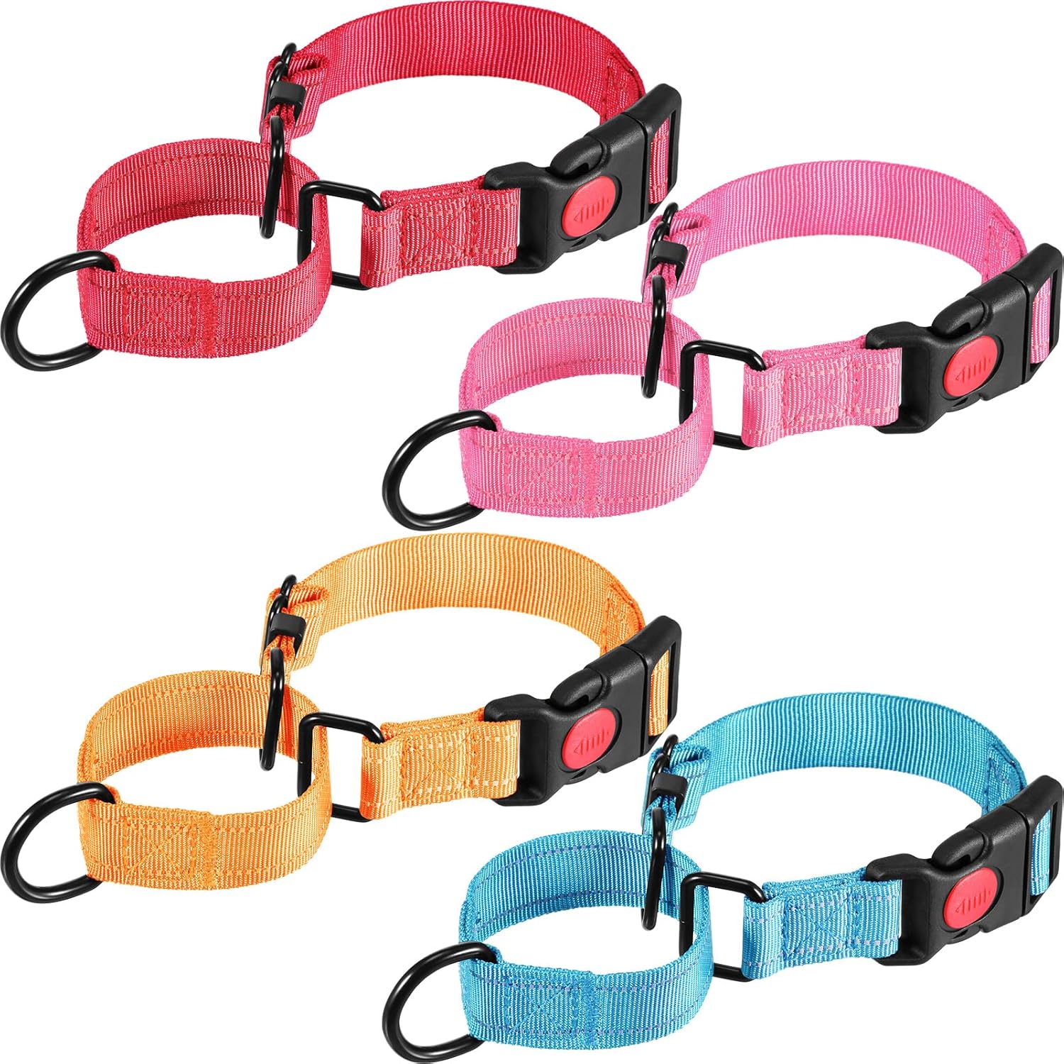 4 Pieces Martingale Collars for Dogs Multicolor Small Dog