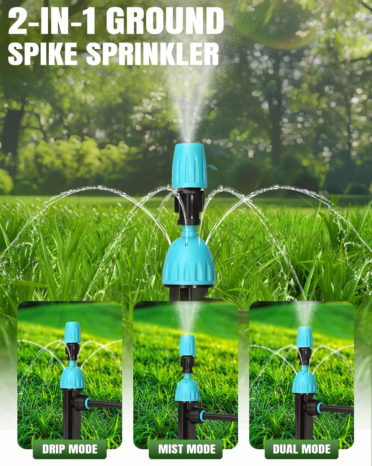 Breeze Touch Kit di irrigazione automatica a goccia da 30 m con timer da giardino, sistema di irrigazione da giardino per prato, kit di sistema di irrigazione a connettore rapido con timer dell'acqua