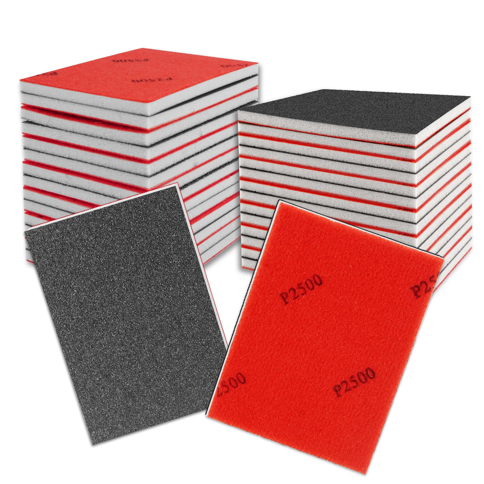28 Pcs Sanding Sponge Set 120-4000 Grit Reusable 12 Different Specifications Sanding Pads Soft Foam Sand Block Wet Dry Sandpaper for Pipes Wood Furniture Drywall and Metal Polis