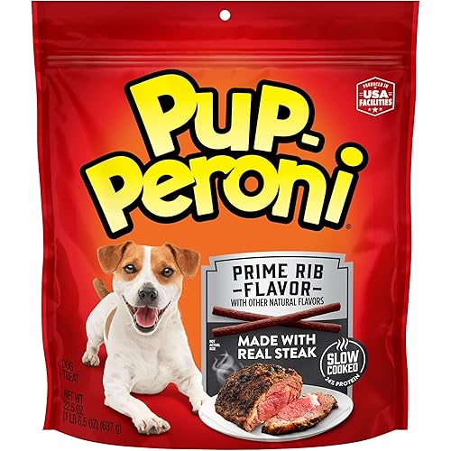 Pup-Peroni Dog Treats, Prime Rib Flavor, 22.5 Ounce, Made with Real Steak