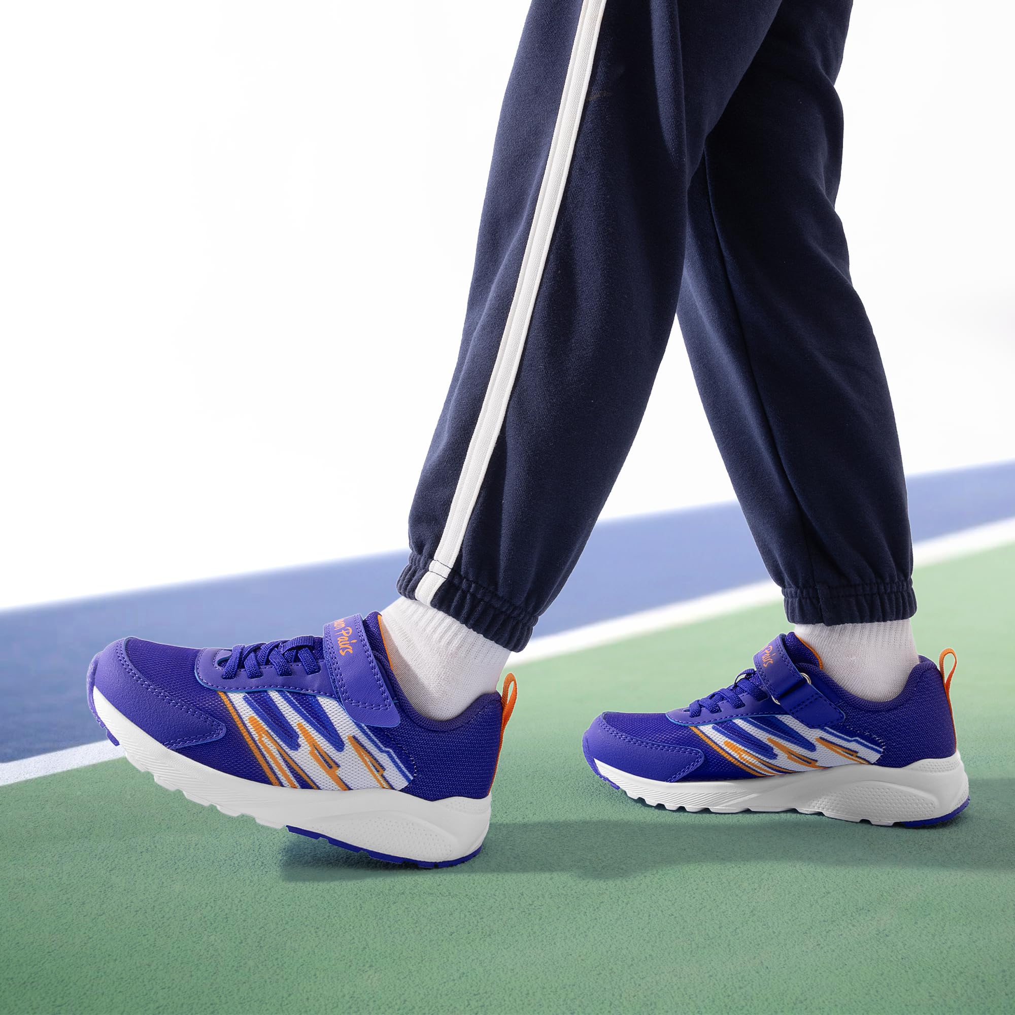 DREAM PAIRS Unisex Buty sportowe dla chłopców i dziewcząt z rzepem, tenisówki dla dzieci, obuwie sportowe, oddychające buty do biegania