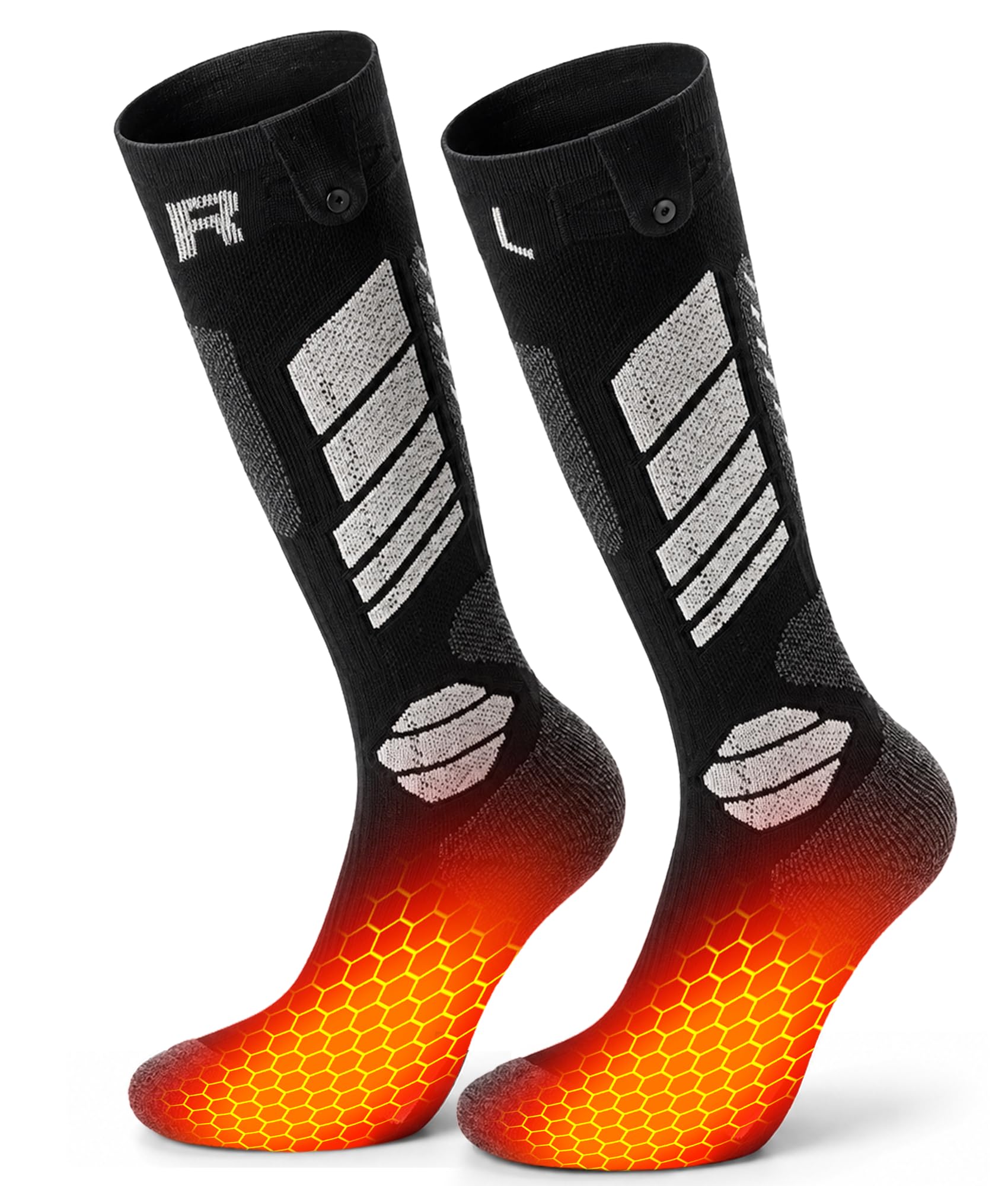 CYCYHEAT Chaussettes Chauffantes Enfant Garçons Filles 5000mAh