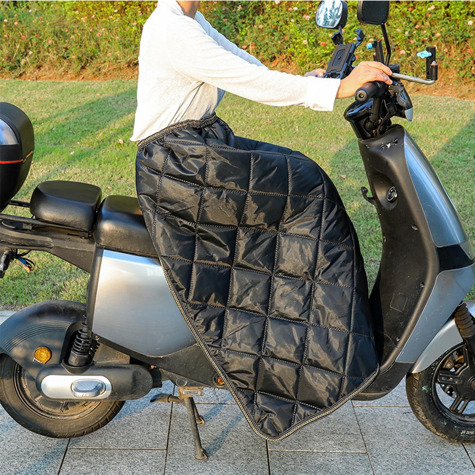 Cubrepiernas Térmico Para Scooter De Invierno - Forro Polar Y Reflectante, Impermeable Y Acolchado Para Conducir Con Frío