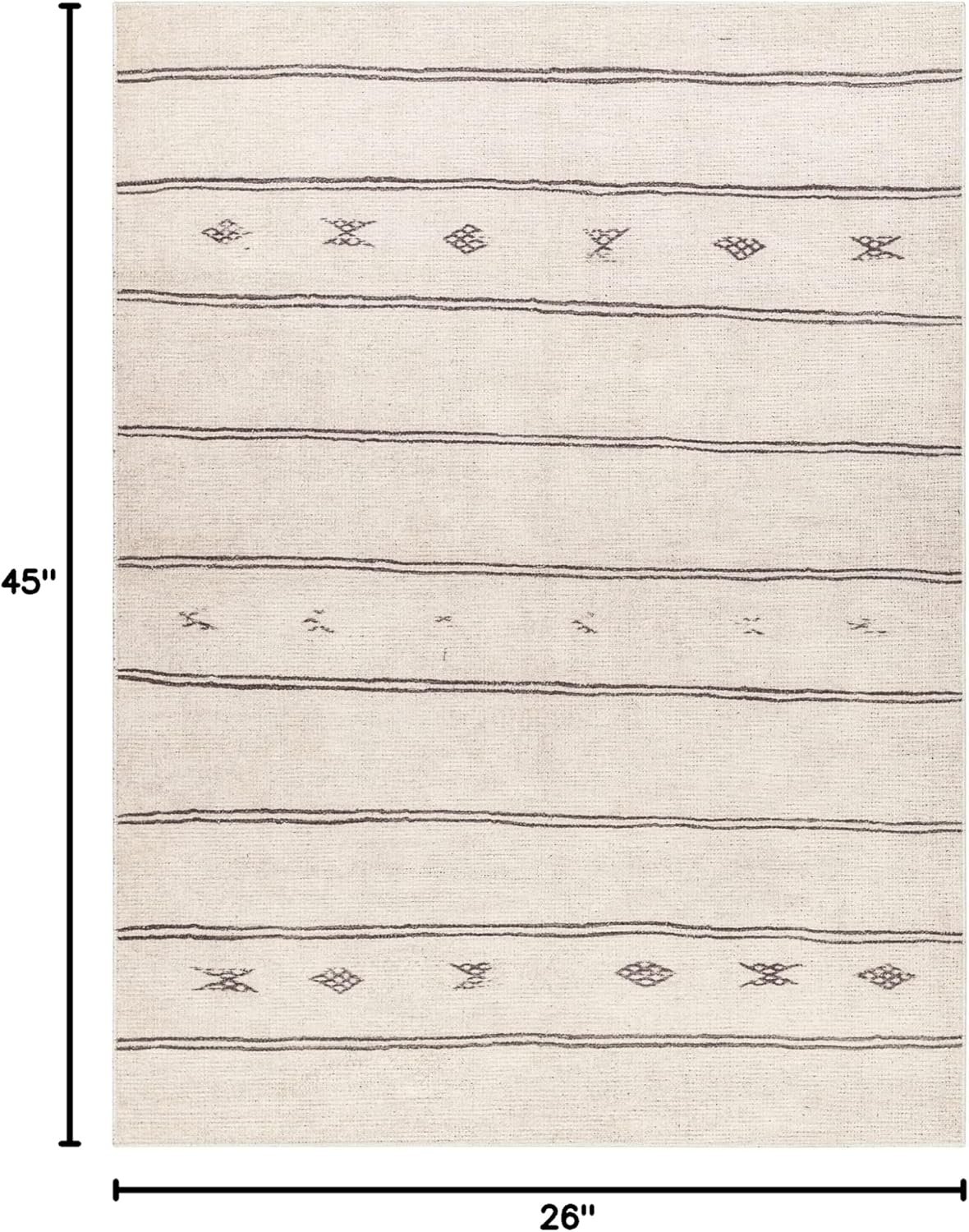 livabliss x becki owens rivi moroccan area rug , 2'2" x 3'9", ivory/black 2'2" x 3'9" (rectangular) ivory/black