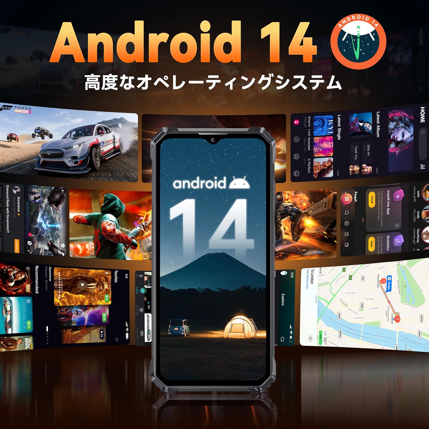OUKITEL G1 SIMフリー スマホ 本体 - Android14 タフネススマホ 24+ 