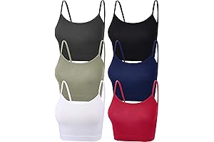 Versatile 6-Pack Camisole Crop Tops for Style and Comfort