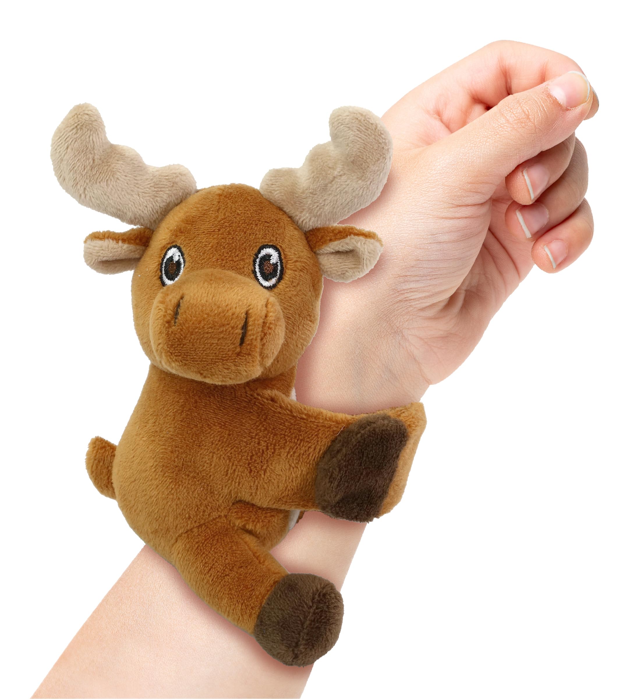 Amazon.com: DolliBu Moose Stuffed Animal Slap Bracelet - Fluffy
