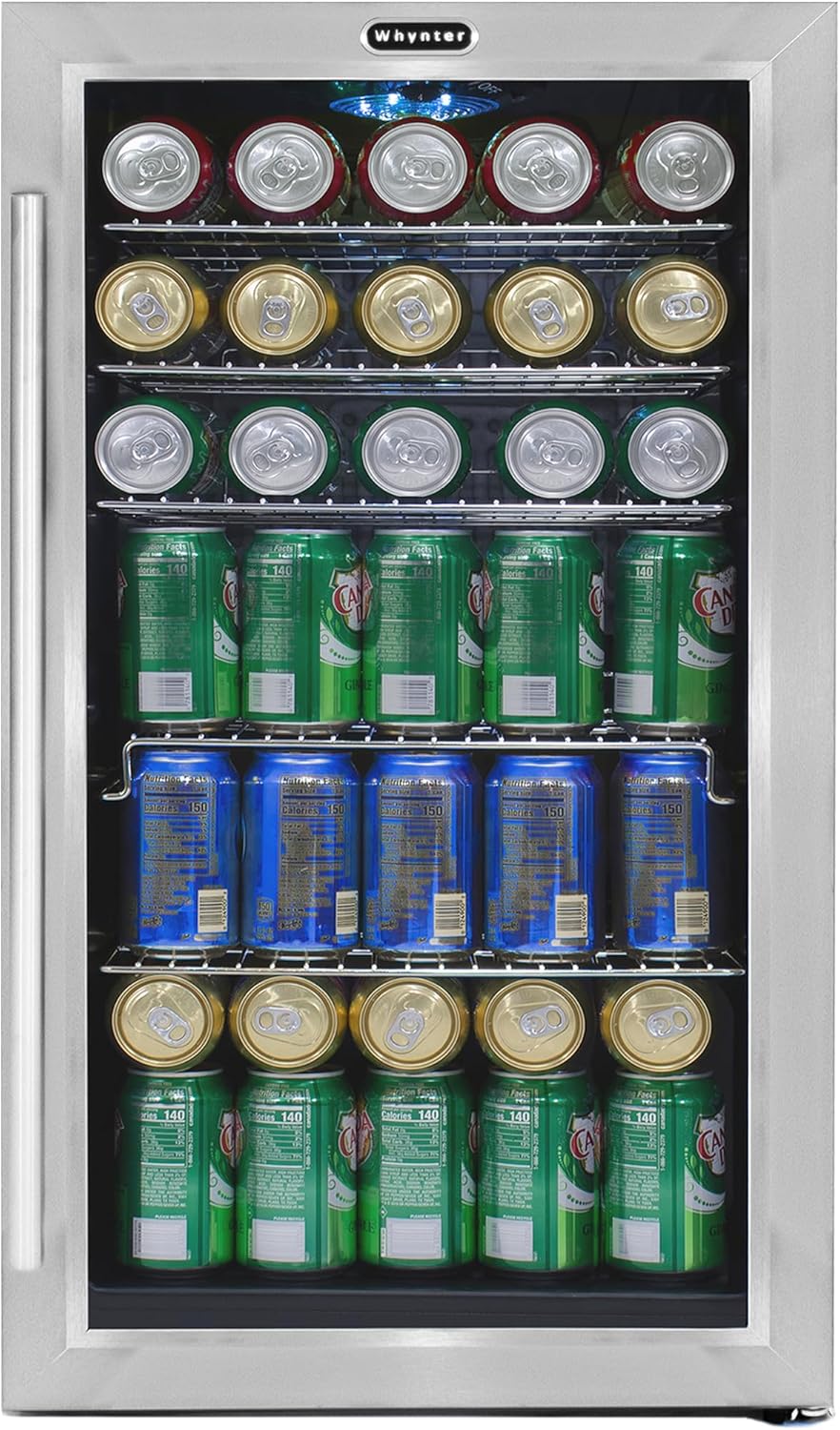 Whynter Beverage Refrigerator with Double-Layer Glass Door