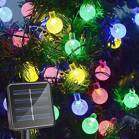 Amazon Vingtokソーラー Led ストリングライト イルミネーションライト クリスマスツリーライト 飾りライト 50電球 9 5m Ip65防水 8モード 夜間自動点灯クリスマス クリスマスイブ ハロウィン 感謝祭 学園祭 元旦 新年 結婚式 プロポーズ パーティー 庭 軒下