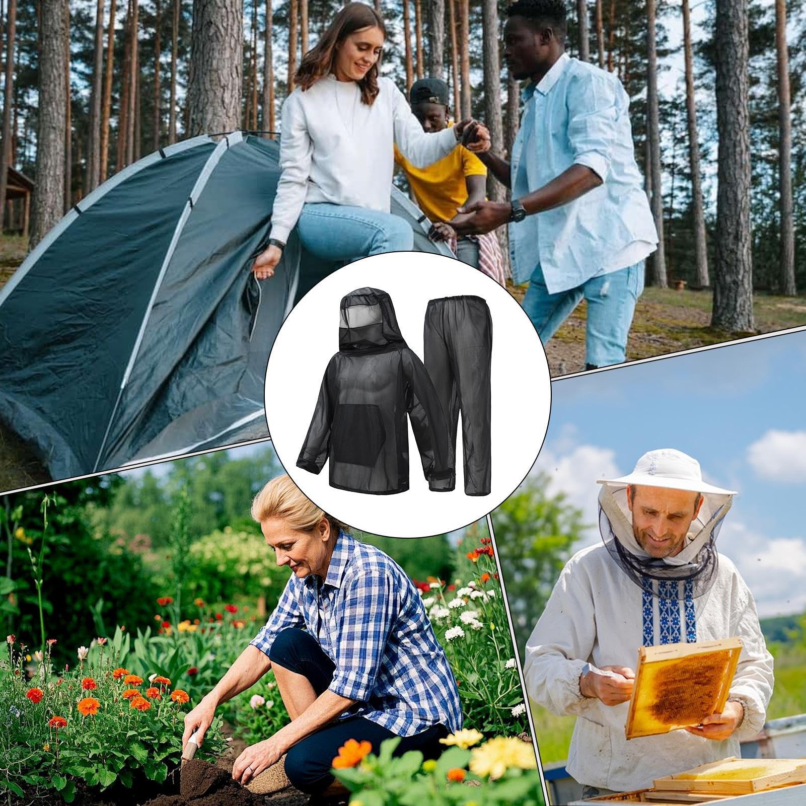 Abbigliamento Antimosche | Tuta Antizanzare 2 - Scudo Protettivo Repellente Barriera Indossabile per Attività Estive Come Pesca Agricoltura Giardinaggio Escursioni Terrazzo