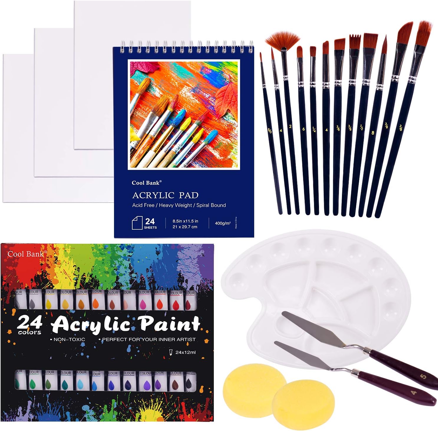 acrylic paint set for Adult Coloring Books Art Office Set for Journaling