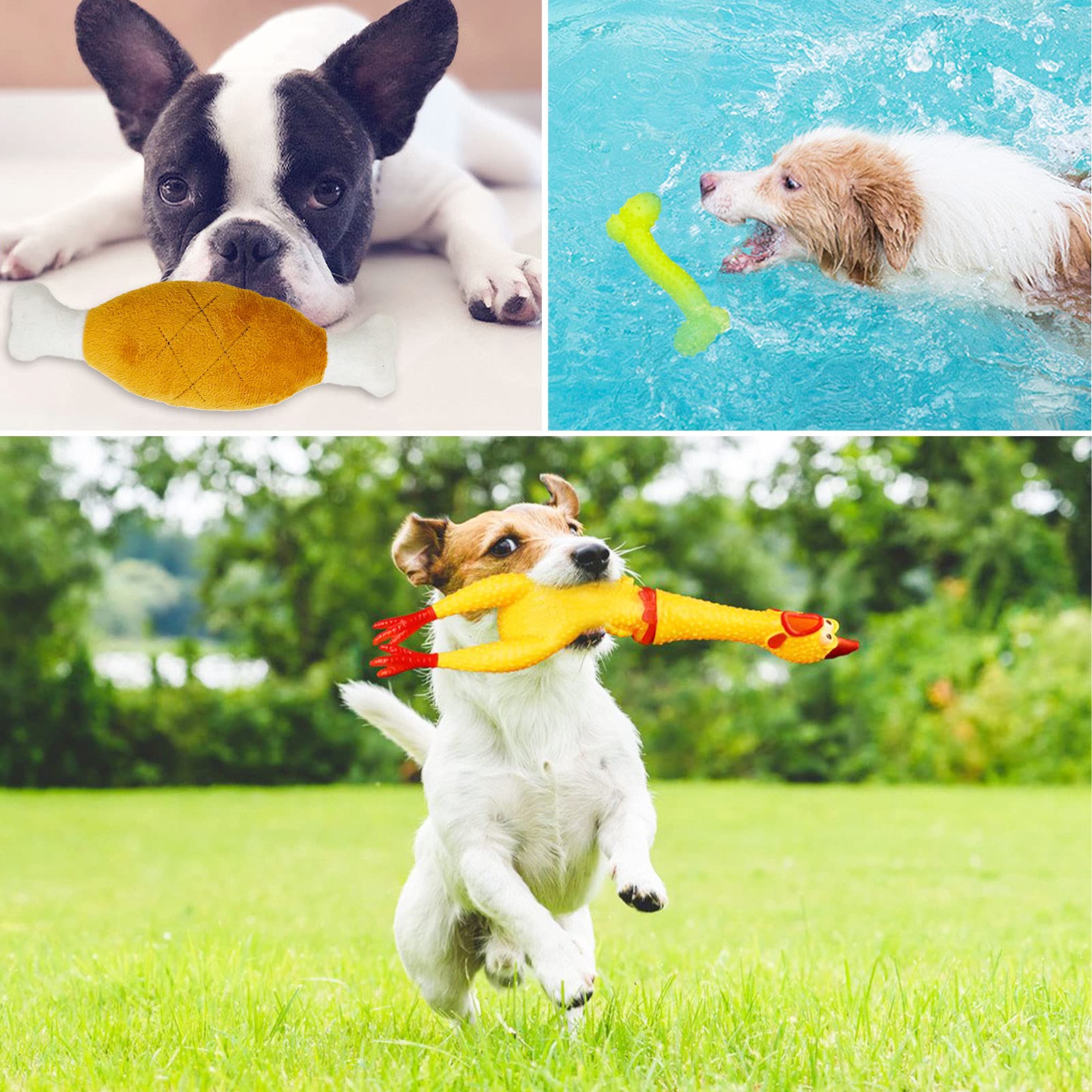 Frasheng Ensemble Lot de 18 de Jouets pour Chien,durables mâcher Corde Jouet,Jouet pour Chien,Jouet Interactif Chien,Peluche pour Chien Jouets,Chien Balles,Coton Naturel,pour Petit et Moyen Chien