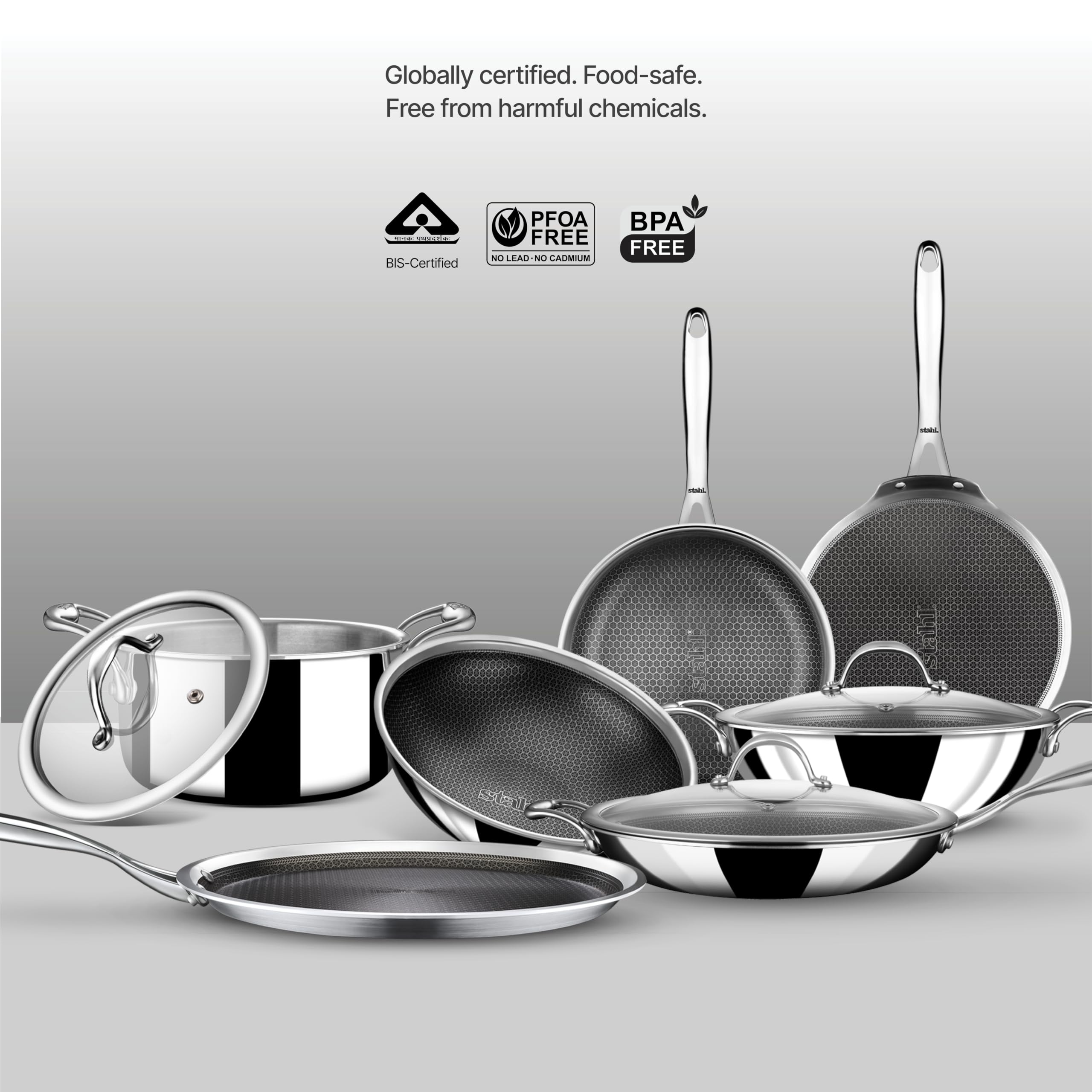 Stahl Artisan Kadai - 4.4L Triply Cookware -10