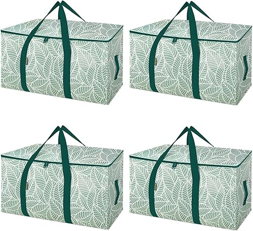 Vista 27 de BALEINE Paquete de 8 bolsas de mudanza de gran tamaño con asas reforzadas, bolsa de almacenamiento resistente para ropa, suministros de mudanza