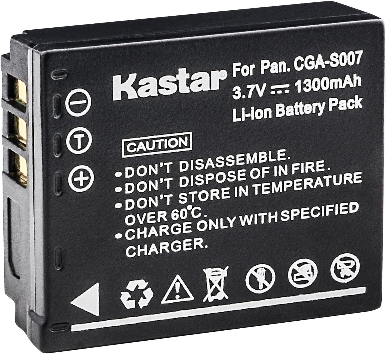 Kastar Camera Battery Replacement for Panasonic CGA-S007 CGA-S007A/1B CGA-S007E CGR-S007E CGR-S007E/1B DMW-BCD10 and Lumix DMC-TZ4 DMC-TZ5 DMC-TZ11 DMC-TZ15 DMC-TZ50 Lumix DMC-TZ1 DMC-TZ2 DMC-TZ3