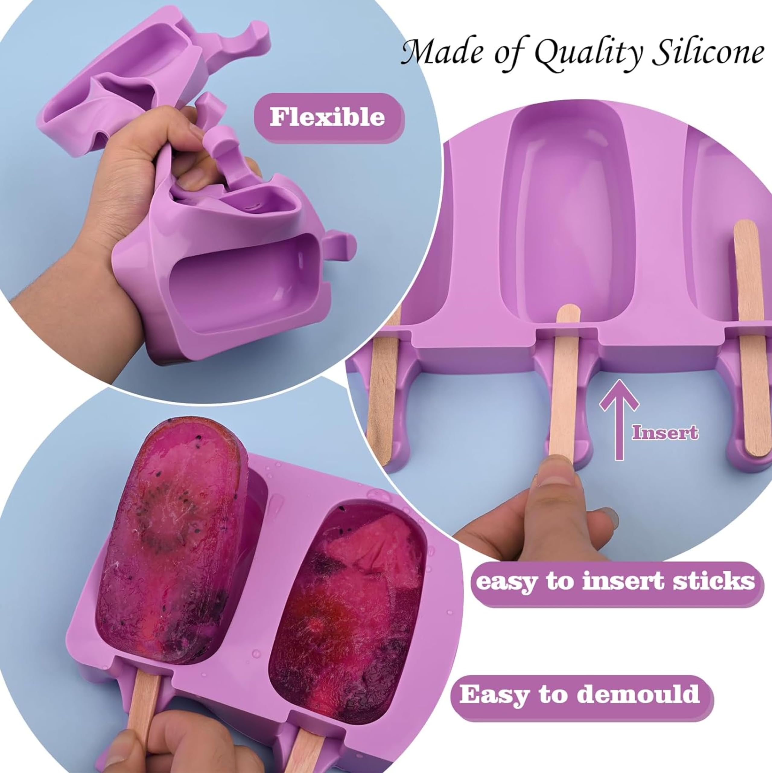 Oval Silicone Cakesicle Mould - Make Beautiful Frozen Treats -3