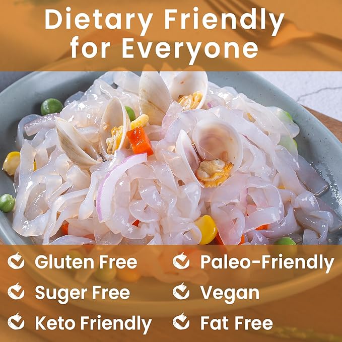 Fideos Shirataki Konjac Hethstia, 12 Paquetes, Bajo en Carbos, Sin Gluten miniatura 5