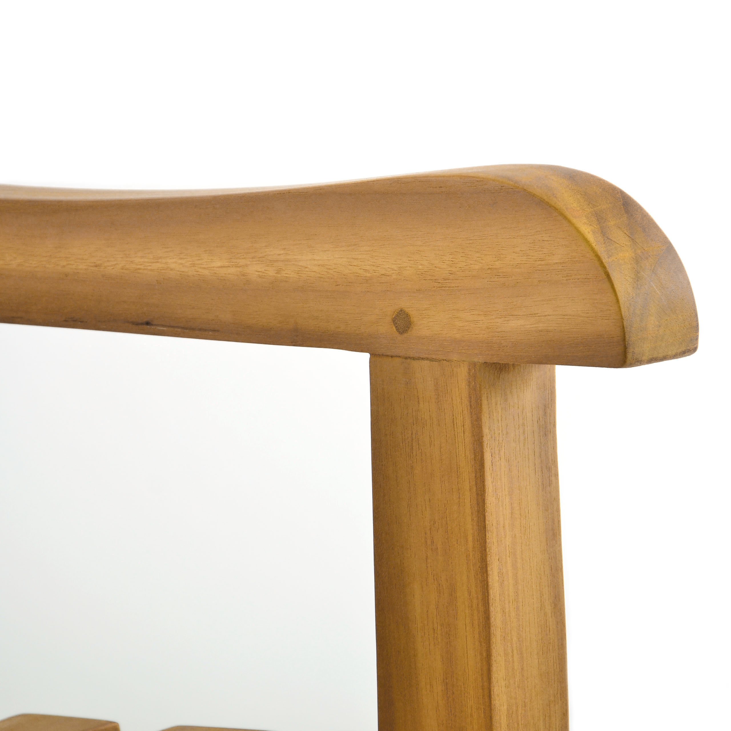 Divero Gartenstuhl Sylt aus Teak Holz, behandelt – Farbe: Braun
