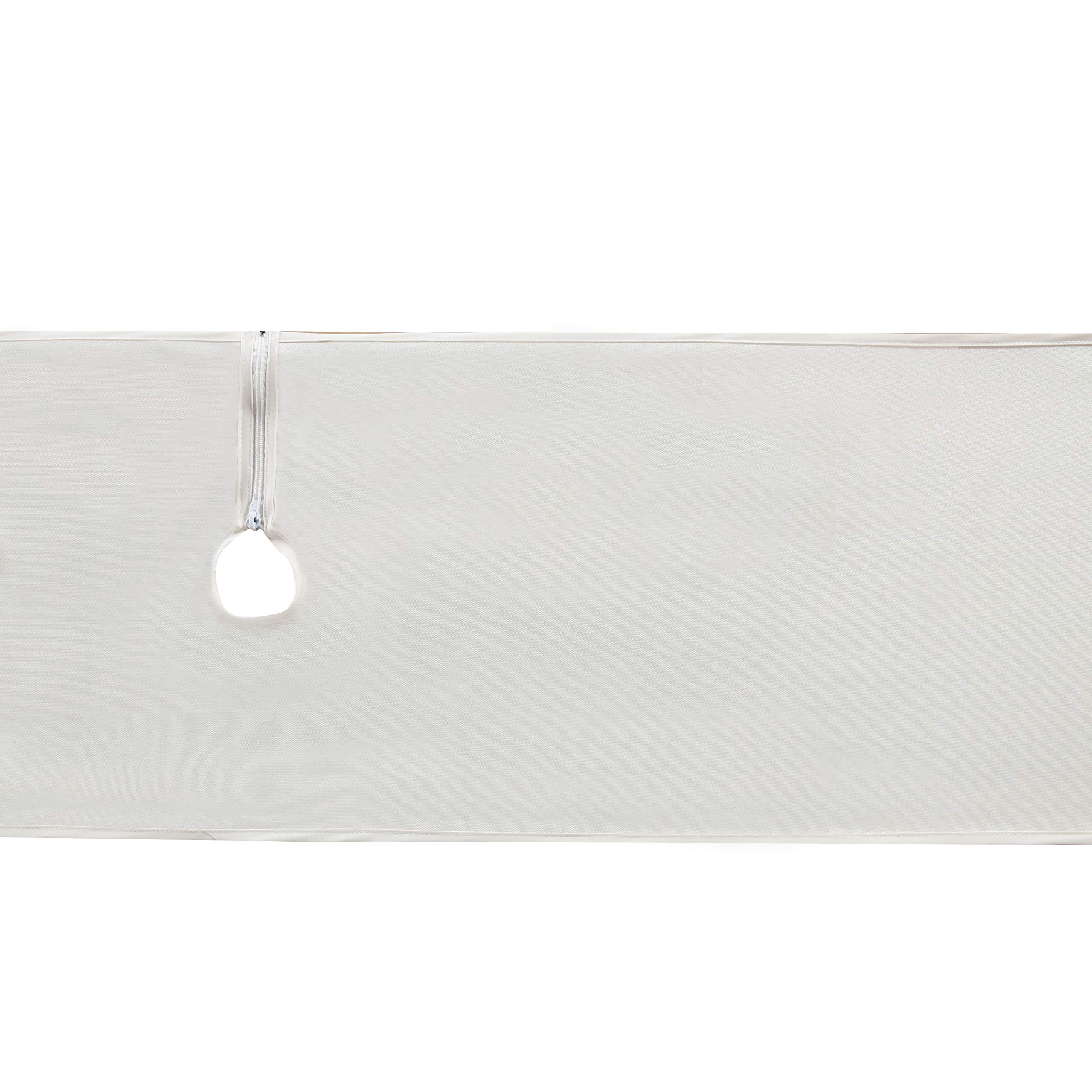 Lushvida Rechteckige Outdoor-Tischdecke mit Schirmloch und Reißverschluss, 152,4 x 304,8 cm, waschbar, wasserdicht, auslaufsicher, knitterfrei, für Terrasse, Sommer, Picknicks, Grillabende, beige