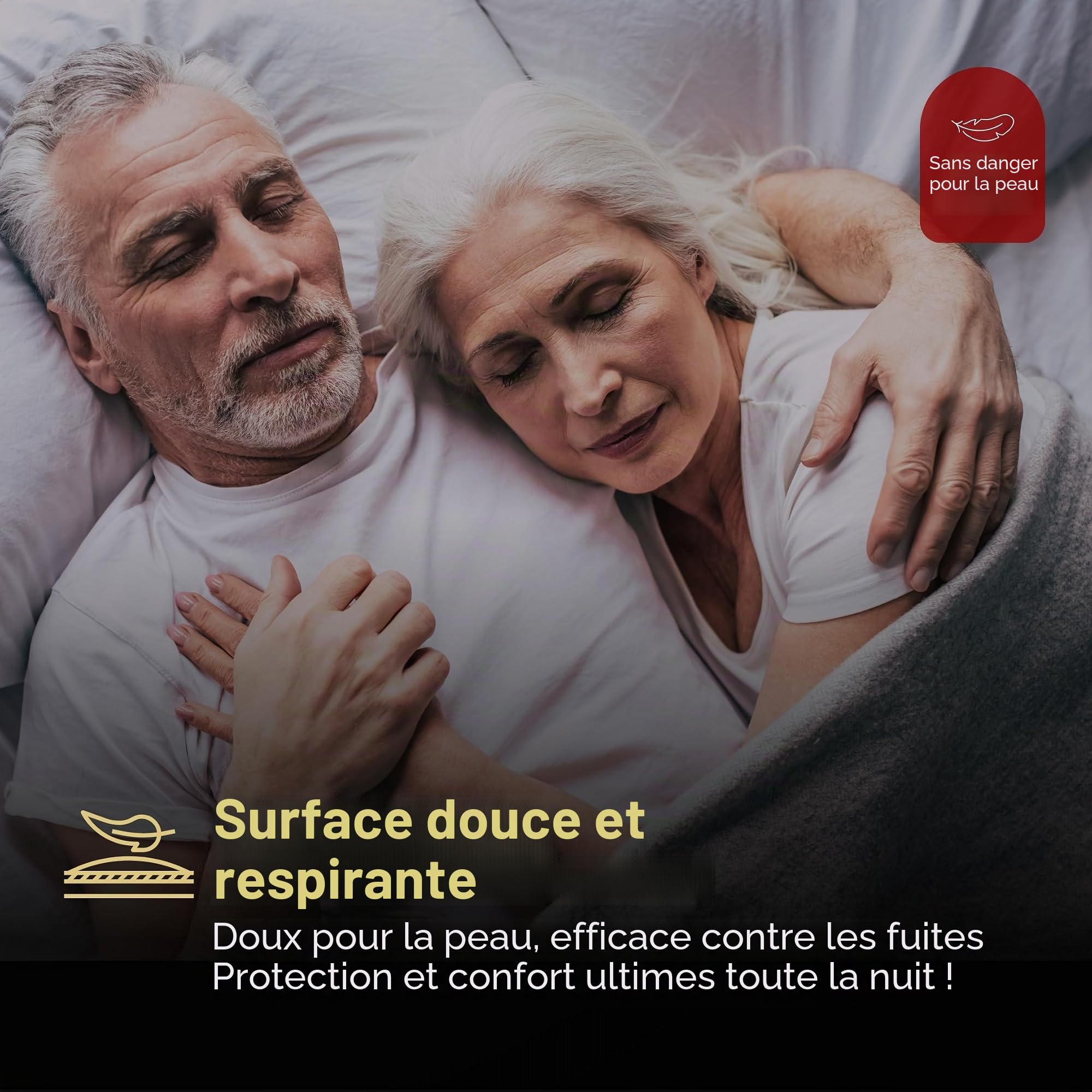 Lot de 50 alèses jetables pour incontinence | 60 x 90 cm – Haute capacité d'absorption – Alèses de lit pour enfants et adultes | Tapis de lit de maternité | Protège-matelas imperméable