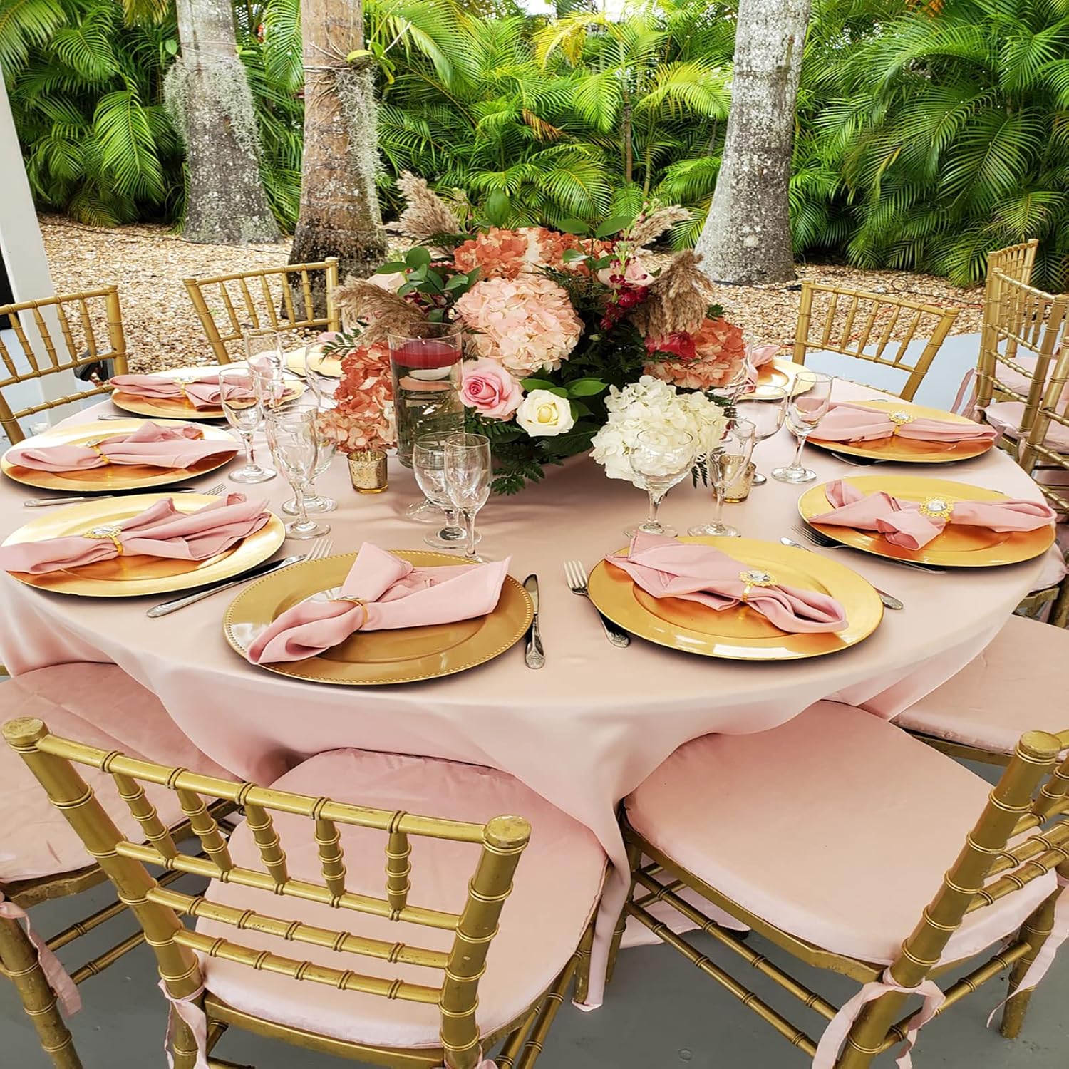 6 Pack Bead Charger Plates, 13 Inch Gold Charger Plates, Plastic Decoration Charger for Dinner Plate, Wedding Catering Event Decoration, Tabletop Decor