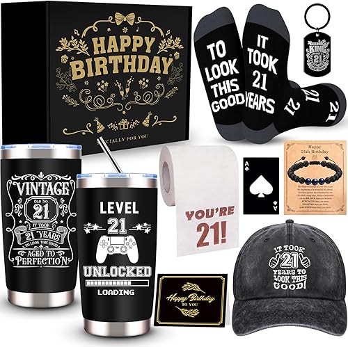 9 Pcs Happy 21st - 21st Birthday Gifts For Nephew