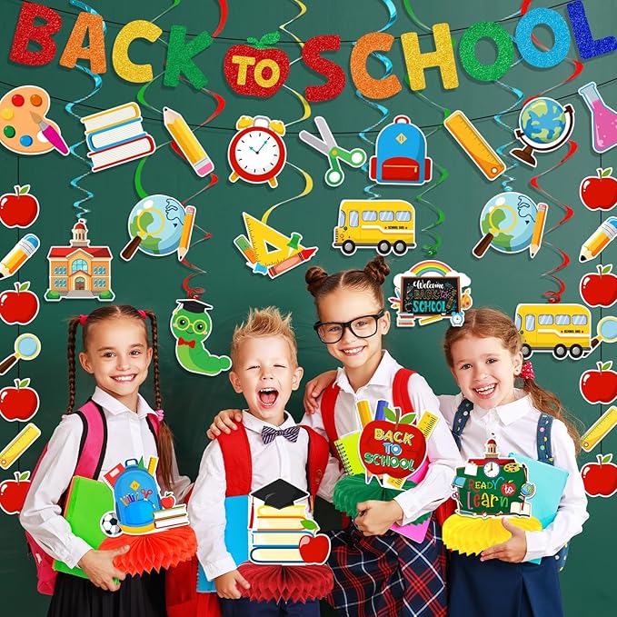 Back to School Decorations: Welcome Back Banner & Party Supplies