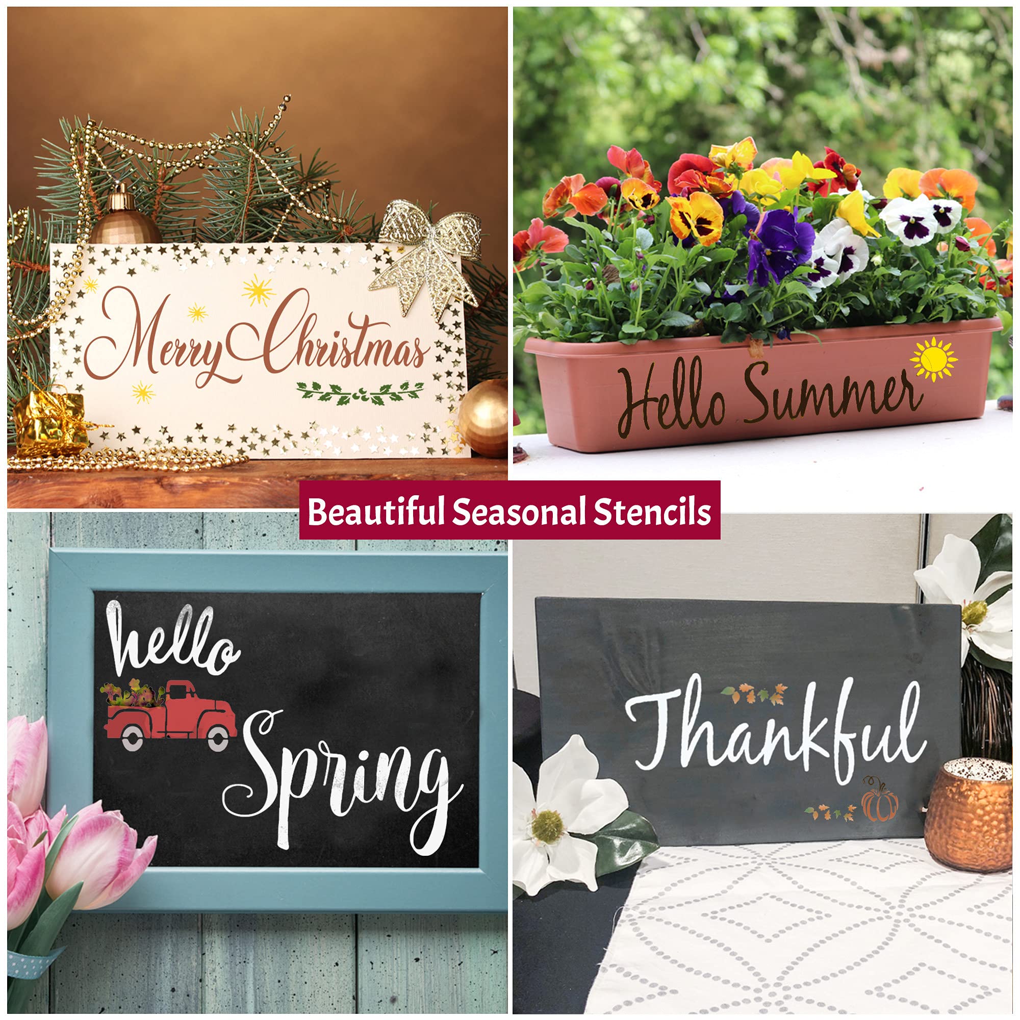 Large Stencils for Painting on Wood Reusable Vertical