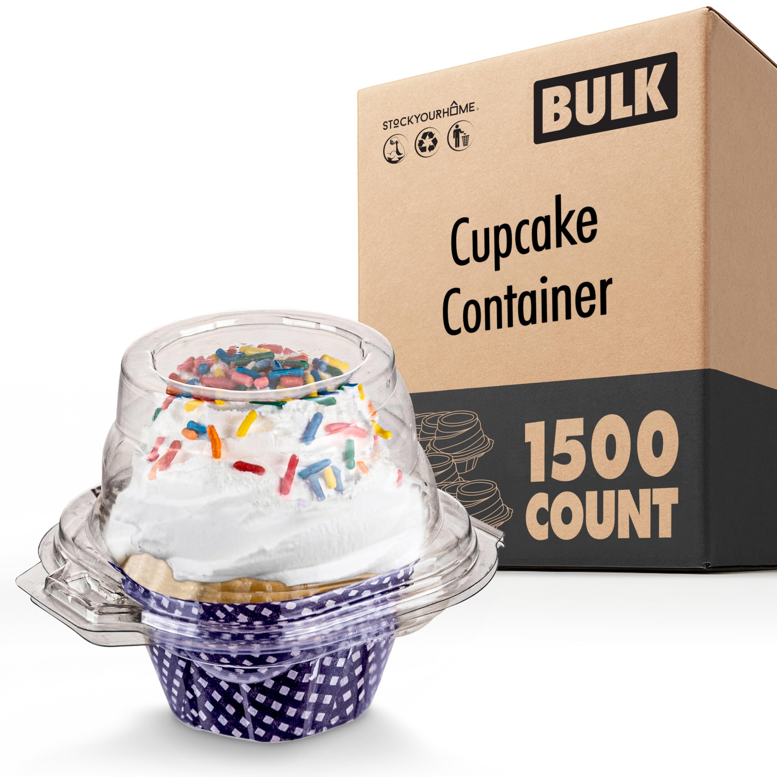 Stock Your Home 1500 Count / Transparent / 1.75 inches Food Storage Containers