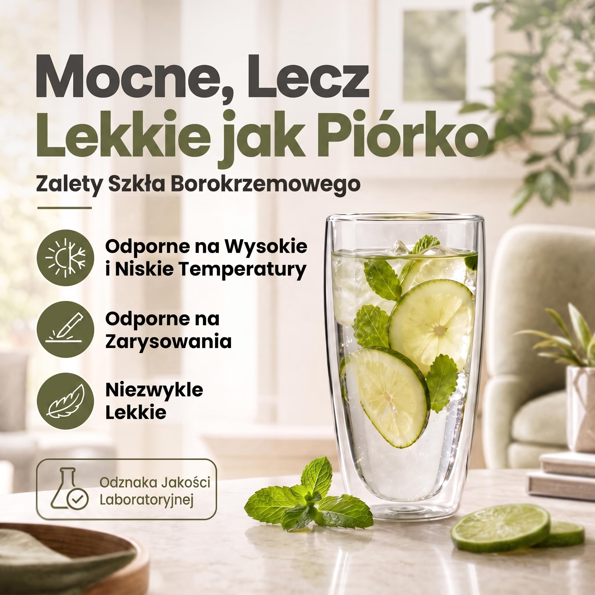 Dimono® Szklanki z Podwójną Ścianką 12 szt. - Latte & Koktajle | Ręcznie dmuchane szkło borokrzemianowe - efekt unoszenia napoju - do latte macchiato, wody i long drinków