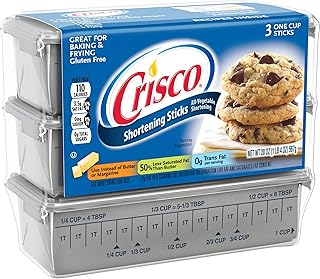 Crisco, Baking Sticks, Original, All Vegetable Shortening, 20oz Package 2 Packs (3 one cup sticks each)