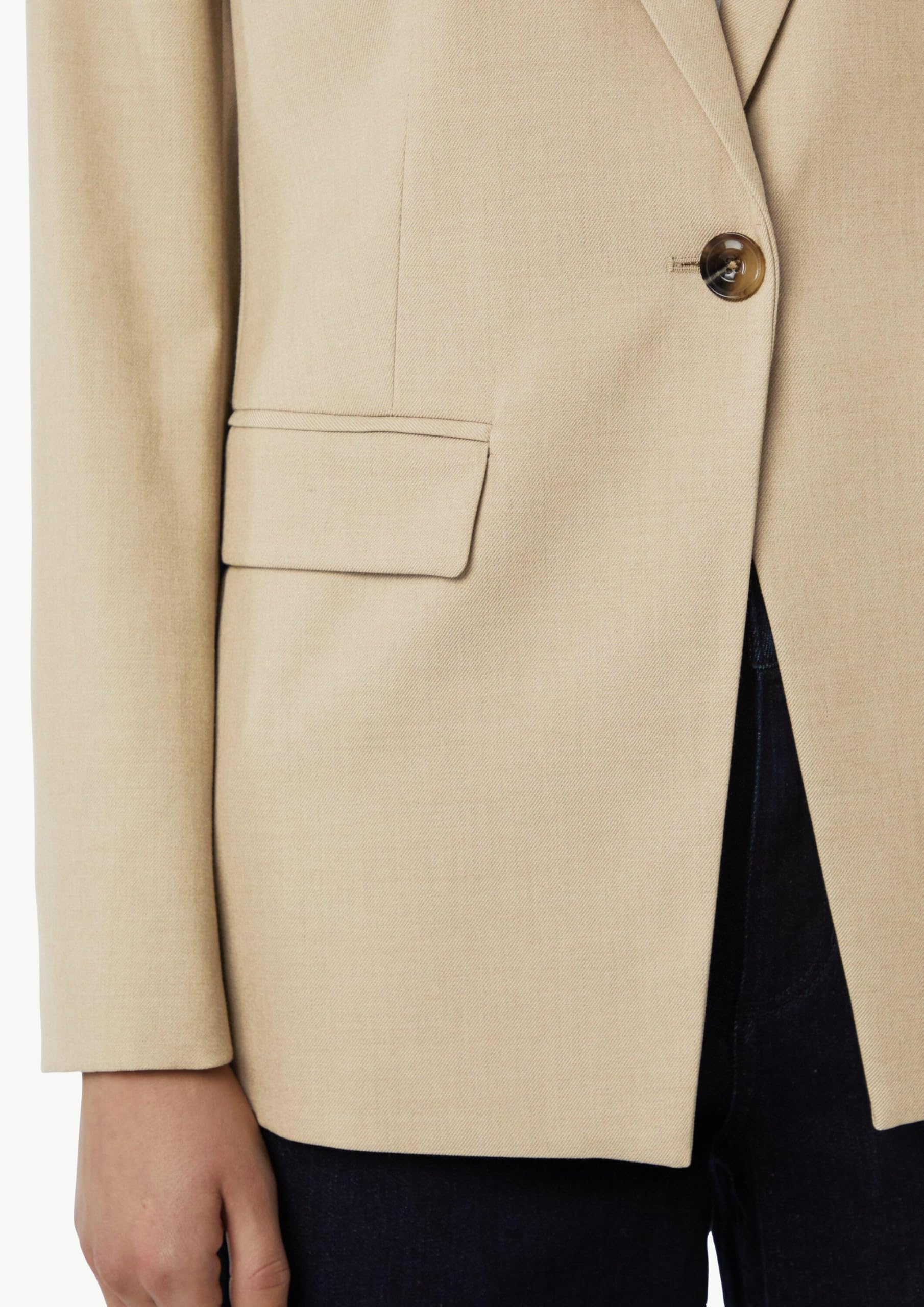 COMMA Antaillierter Blazer mit Twillstruktur