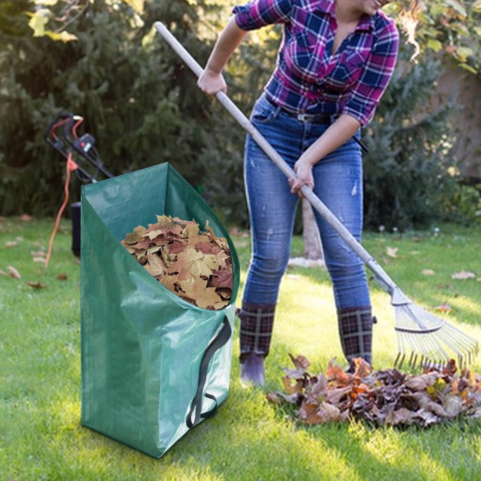 Sacs De Jardin Type Pelle - Grands Sacs De 200L Pour Feuilles, Débris, Pelouse - Idéal Camping, Chantier, Blanchisserie