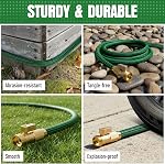 Non-Expandable Garden Hose 25ft, Heavy Duty Flexible Water Hose, Kink Resistant Lightweight Hybrid Hose with Durable Fabric Skin, Leakproof Hose Male to Female Fittings