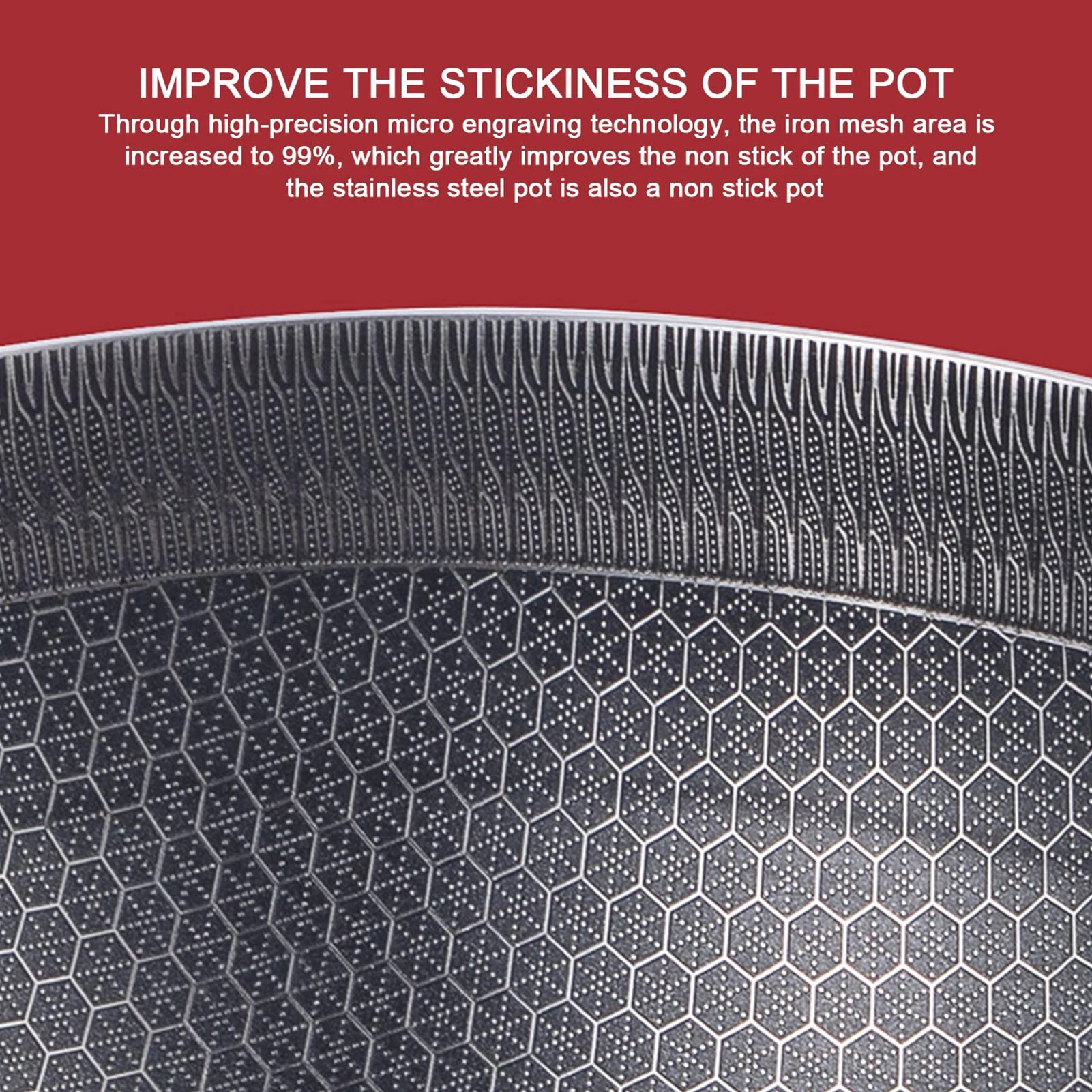 Wok Padella Antiaderenti, Multifunzione e AntiGraffio Wok Teglie, Wok Pentola per Friggere Facile da Pulire per Fornelli a Gas a Induzione Elettrica Forno (A 26cm)