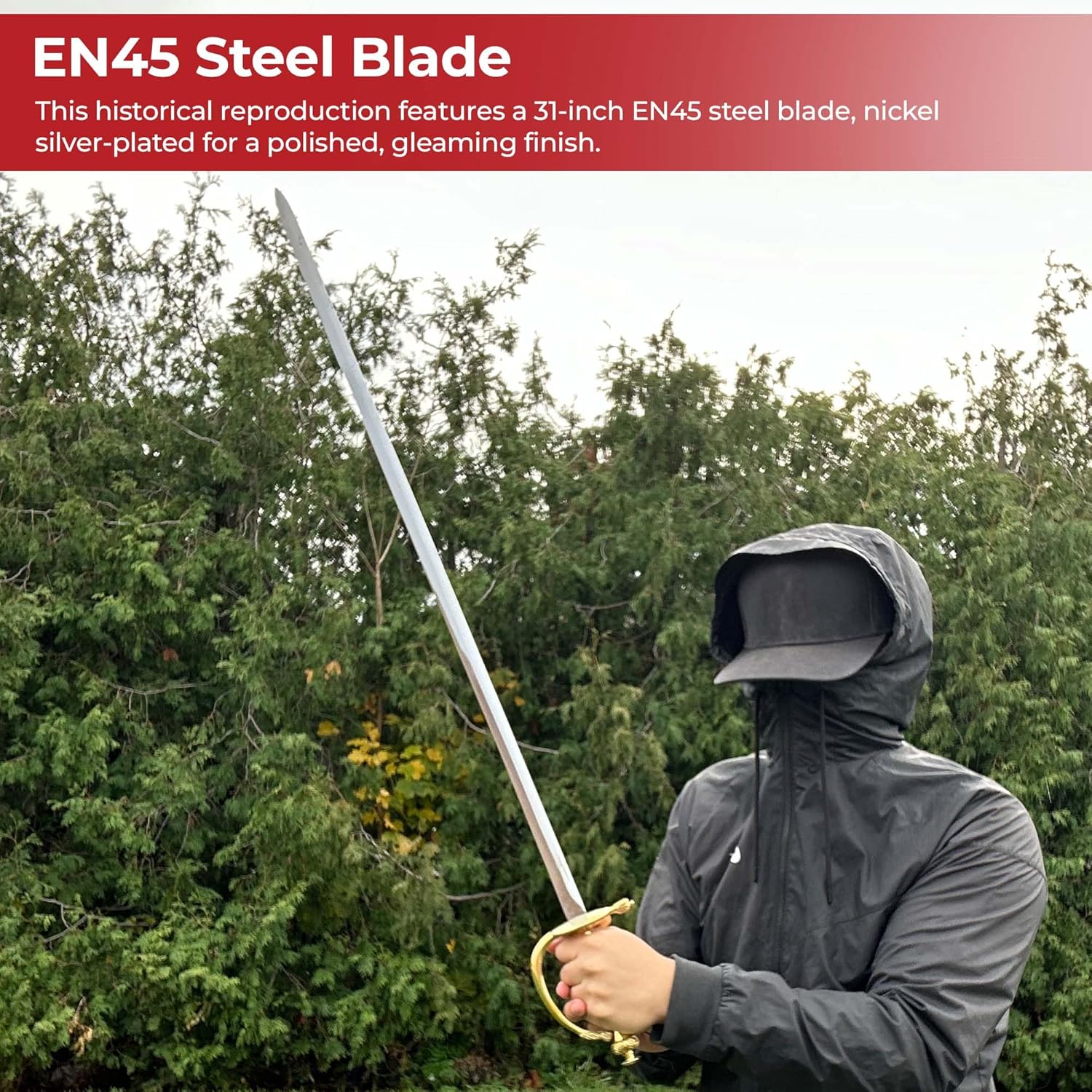 MedievalDepot British Infantry Sword 1796 Pattern Replica - Overall 37" - Metal Wire Wrapped Handle Faux Leather Scabbard - Historical Display & Reenactment