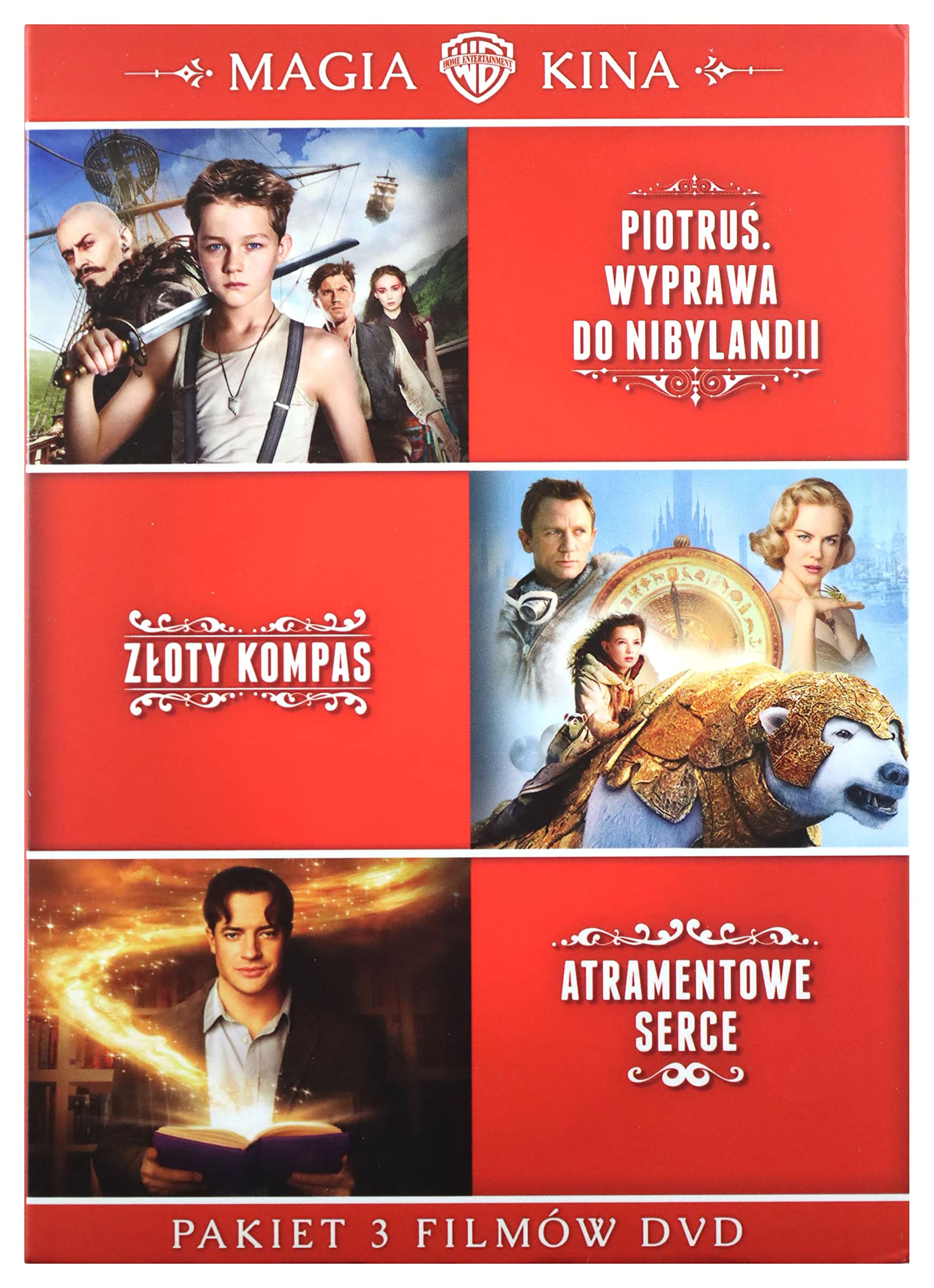 Peter Pan The Golden Compass Inkheart 3DVD IMPORT No English version