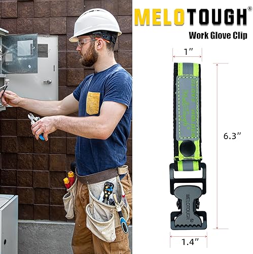 Miniatura 6 de MELOTOUGH Clip de guante de cuero para guantes Clip para soporte de trabajo Soporte de cinturón de guante