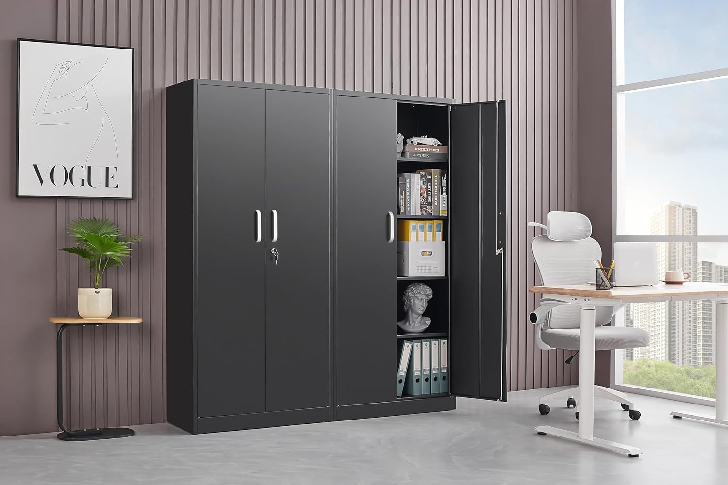 Spacious Metal Pantry Cabinet