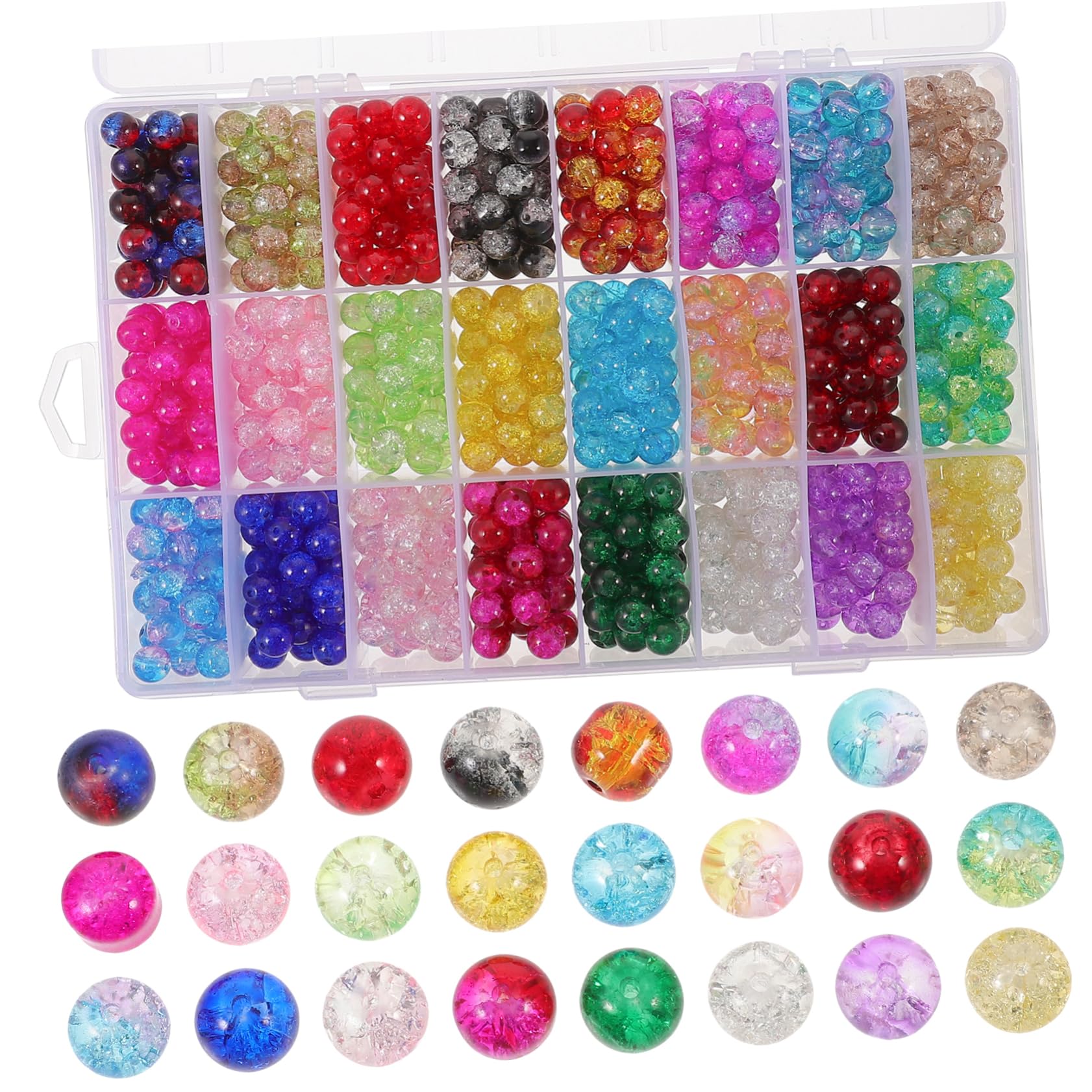 Uonlytech Cuentas De Vidrio Pequeñas Para Hacer Collares y Pulseras Accesorios De Cuentas De Vidrio Delicadas Para Joyería Variadas Para Hacer Joyas Casa